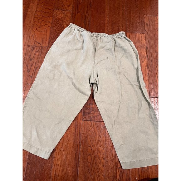 Chicos Womens Light Green 100% Linen Lightweight Pants Sz 3 - Picture 1 of 8